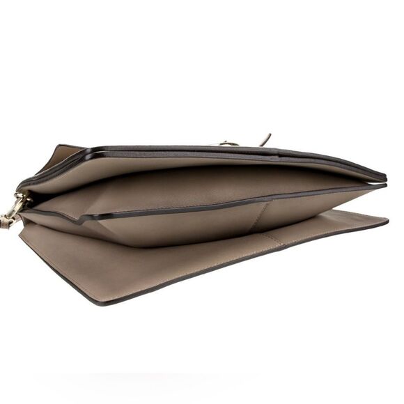 Auth Chloe Calfskin Suede Medium Faye Shoulder Bag in Motty Grey - Picture 5 of 16